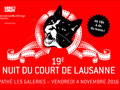Visuel de la 19e Nuit du Court de Lausanne