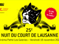 Visuel de la 25e Nuit du Court de Lausanne